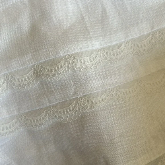 NEW Reformation Arya Mini Linen Dress Lace Detail Adjustable Straps White | sz 2 - Picture 13 of 14